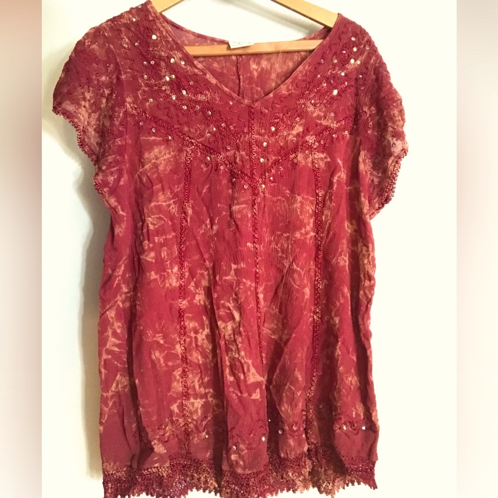 Sleeve Advance Apparels Shirt
Sequins Embellished Plus Size